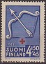 Finland 1943 Coat Of Arms 4,50 + 45 MK Blue Scott B57